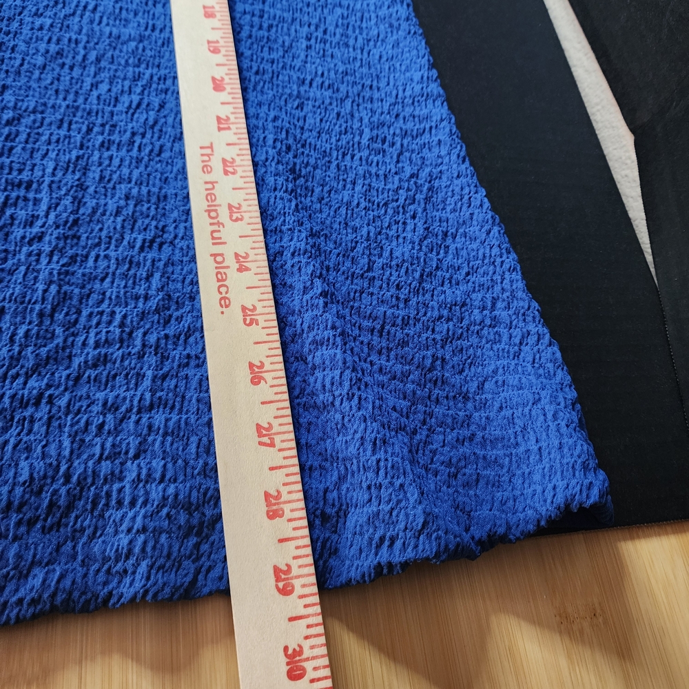 Blue Textured Button-Front Blazer Jacket - image 7